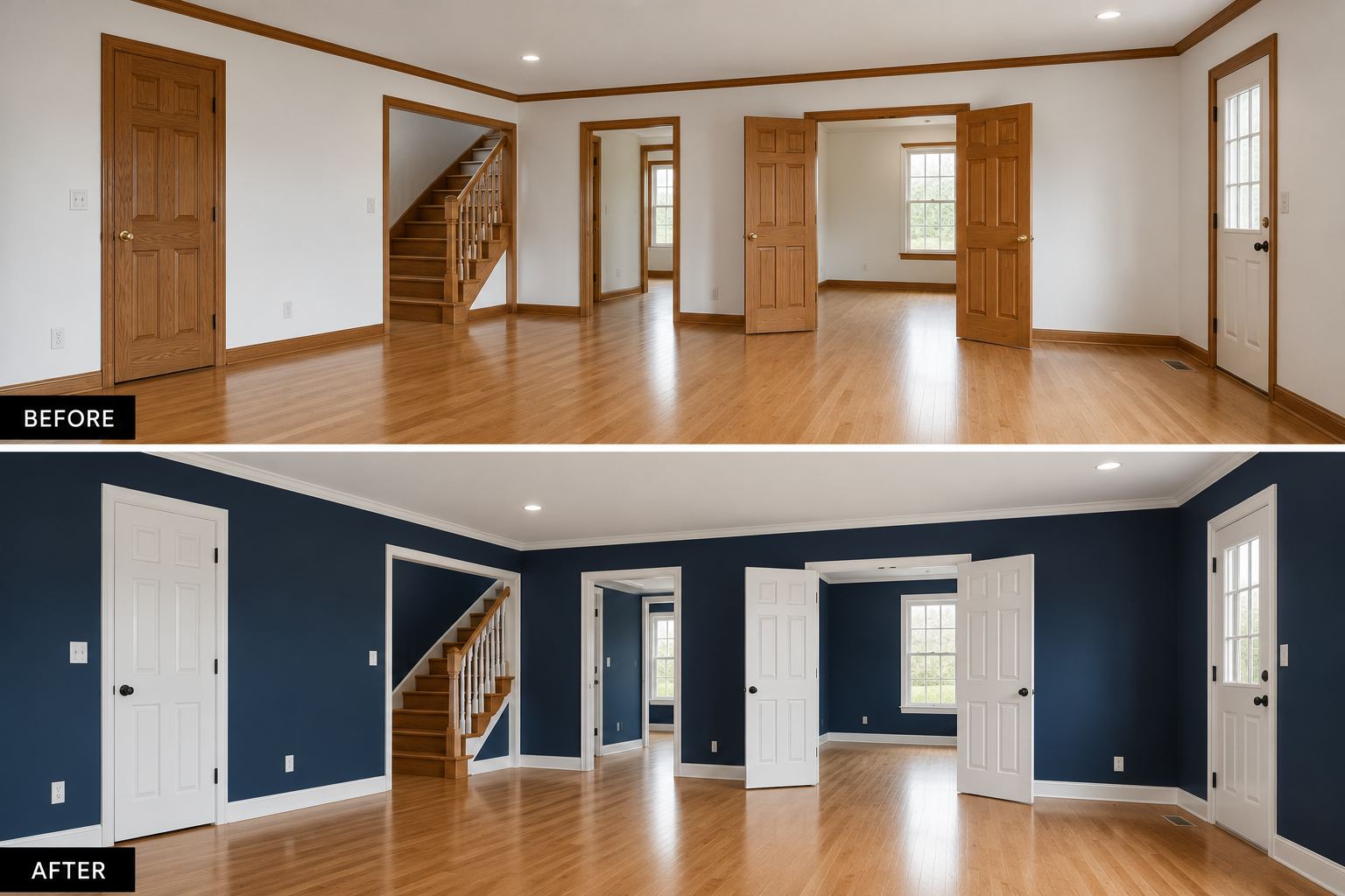Wood-to-white transformation